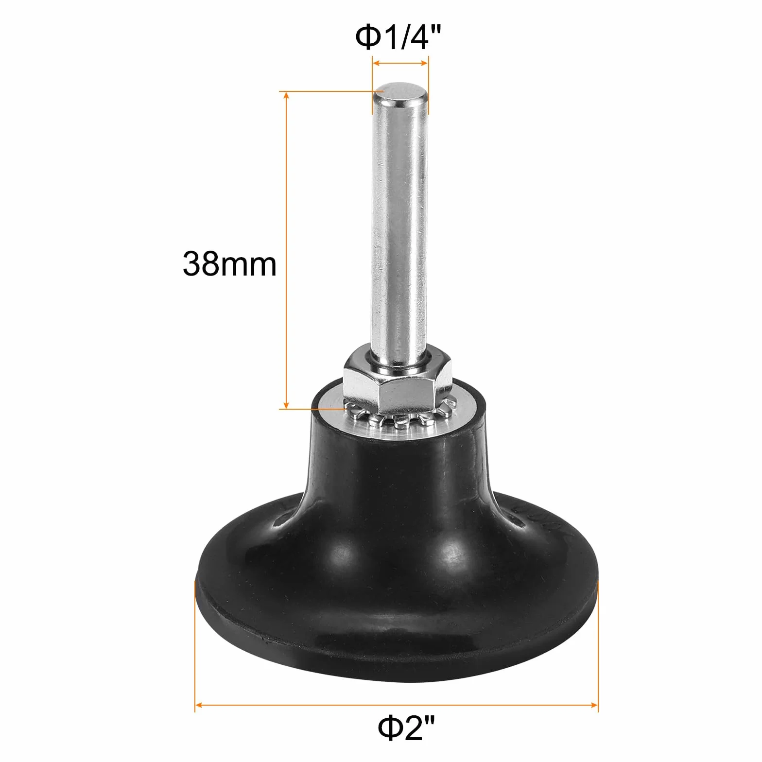 QUARKZMAN 3 Pezzi Porta Dischi da 2" per Dischi a Cambio Rapido Mandrino da 1/4" per Smerigliatrice E Dischi per Levigatura E Condizionamento, Nero
