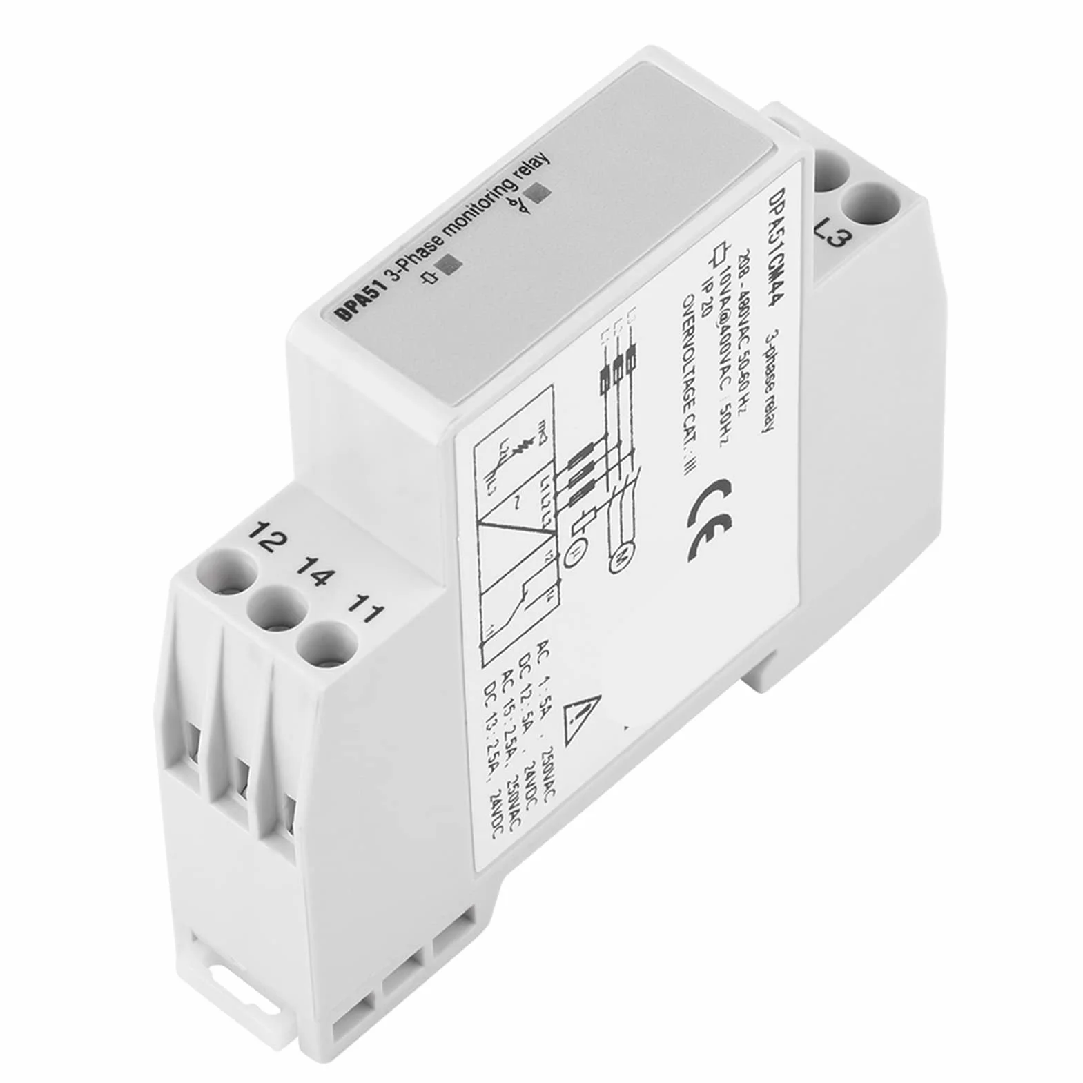 DPA51CM44 Protezione Sequenza Fasi Relè di Monitoraggio Trifase 208-480 V CA.