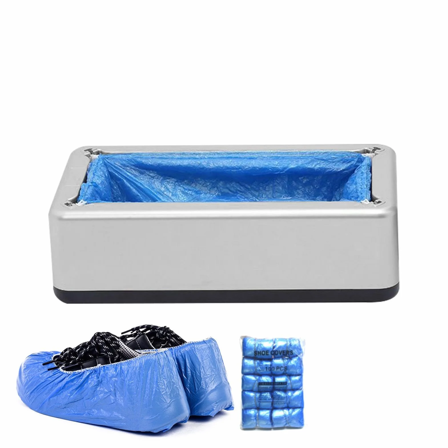 Generico Distributore di copriscarpe | Set di copriscarpe automatici portatili con 100 copriscarpe | Copriscarpe antiscivolo antipolvere per casa, ufficio