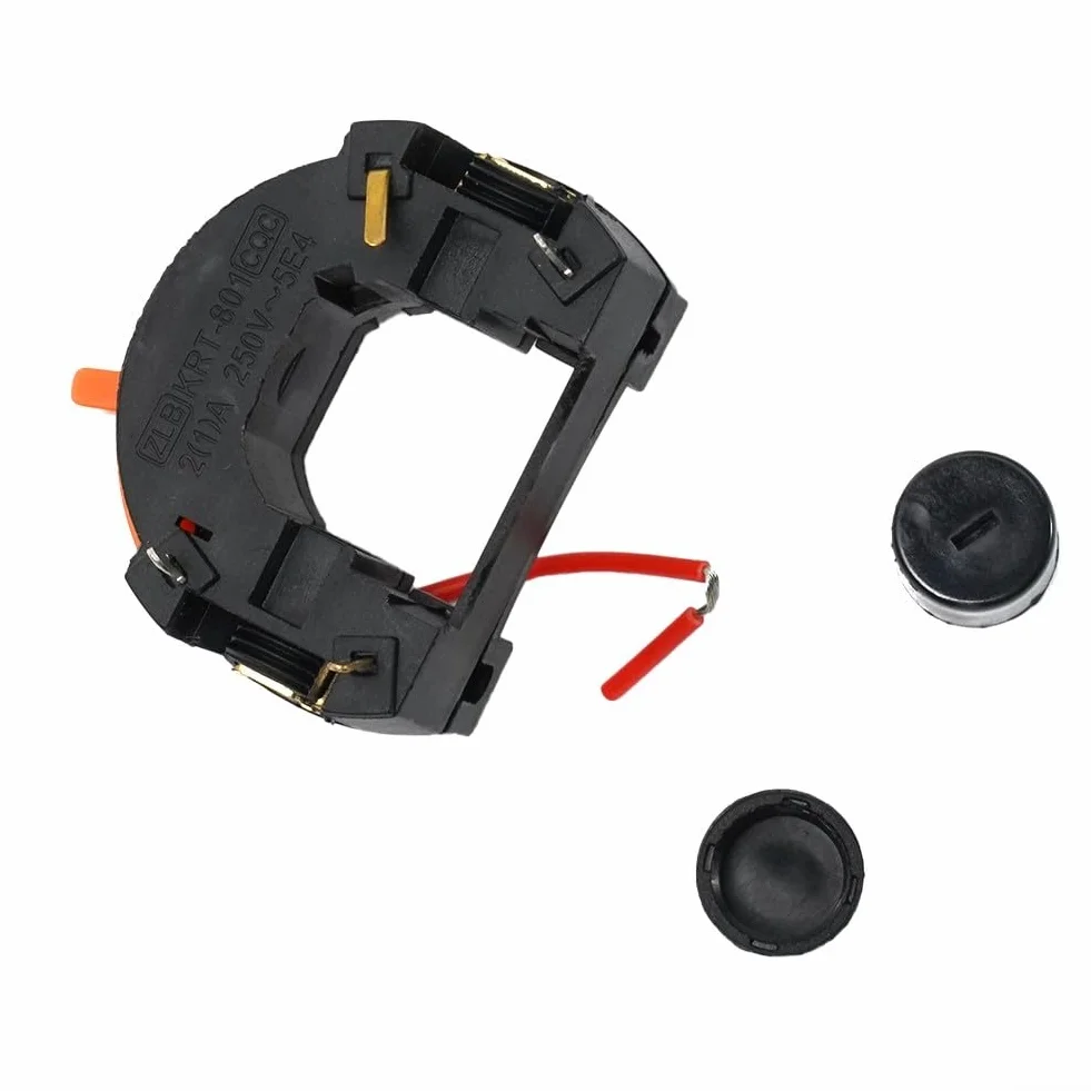 Interruttore di accensione e spegnimento a velocità variabile con regolatore di velocità a 5 fasi per potenza rotativa 220 V, costruzione in plastica, ricambio per smerigliatrice elettrica e multi