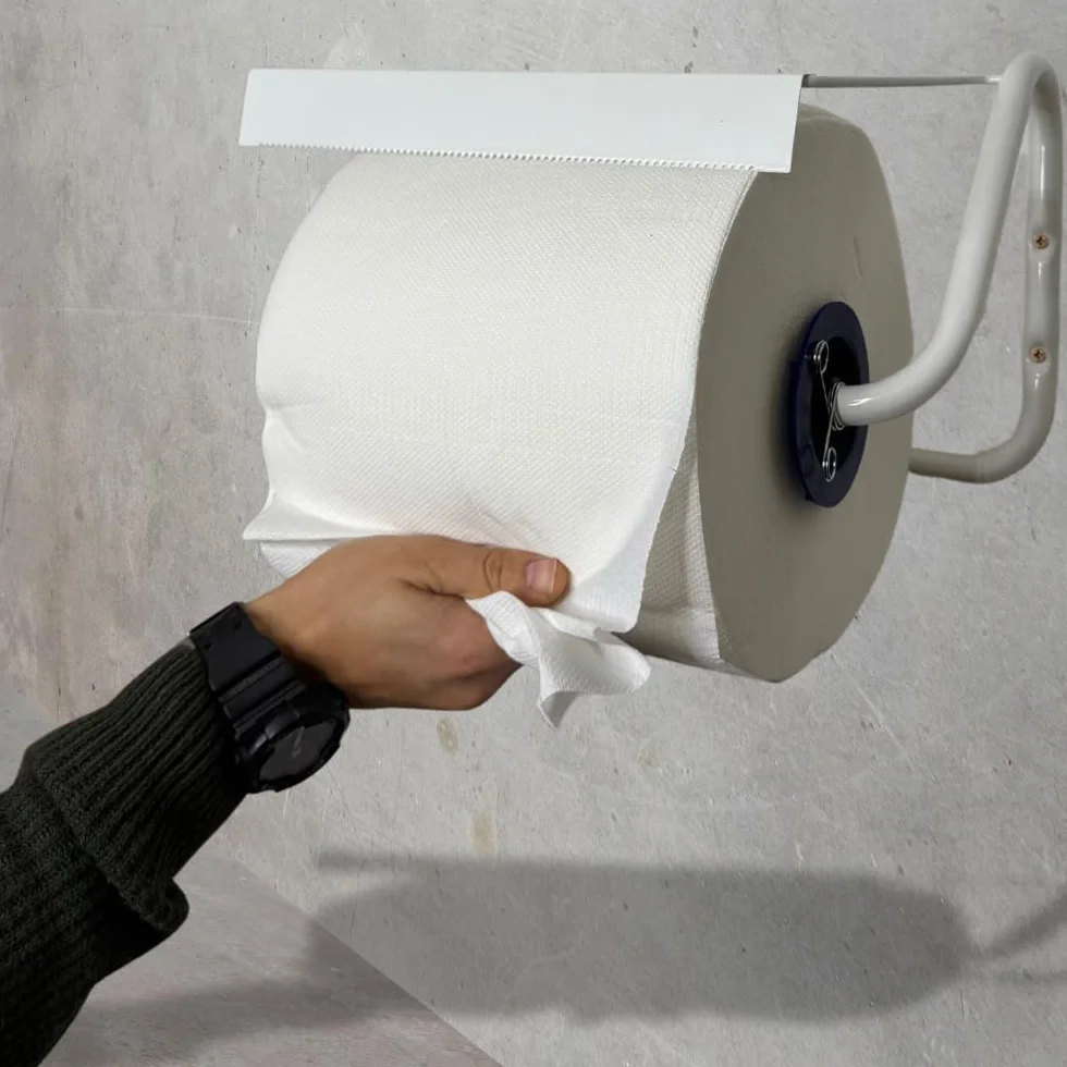 Acquaverde Portarotolo a Parete 40x20x23h Bianco Dispenser per Carta Asciugatutto