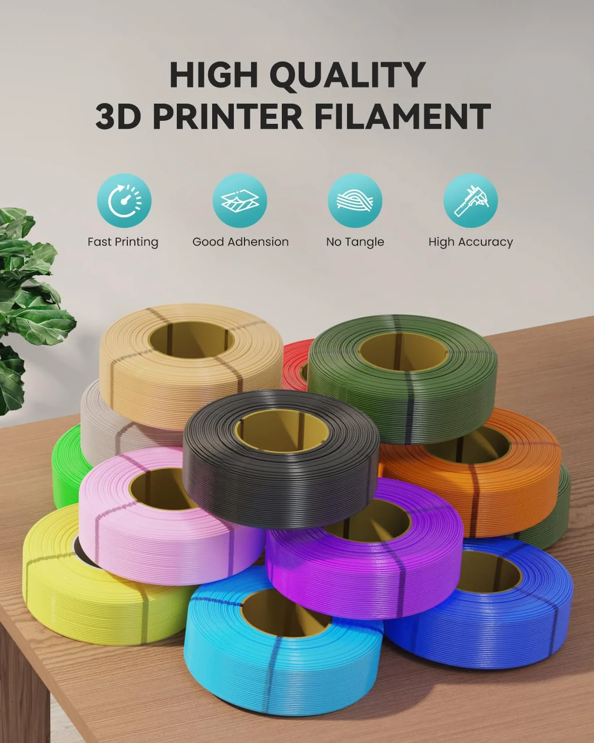 SUNLU PLA+ 1.75mm 4kg Bianco Filamento per Stampanti 3D Bambu Lab