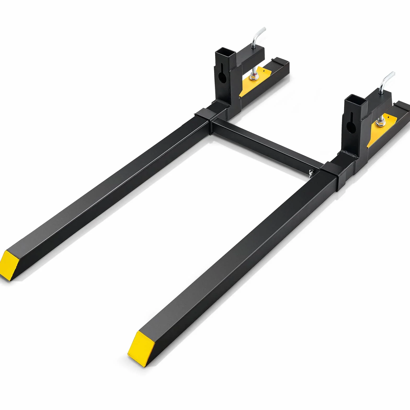 VEVOR Forche per Pallet Lunghezza 149cm Capacità Carico Max. 907 kg Larghezza Regolabile tra 495-915 mm, Coppia di Forche per Movimentazione Carico da Benne Trattori Minipala Escavatori in Acciaio