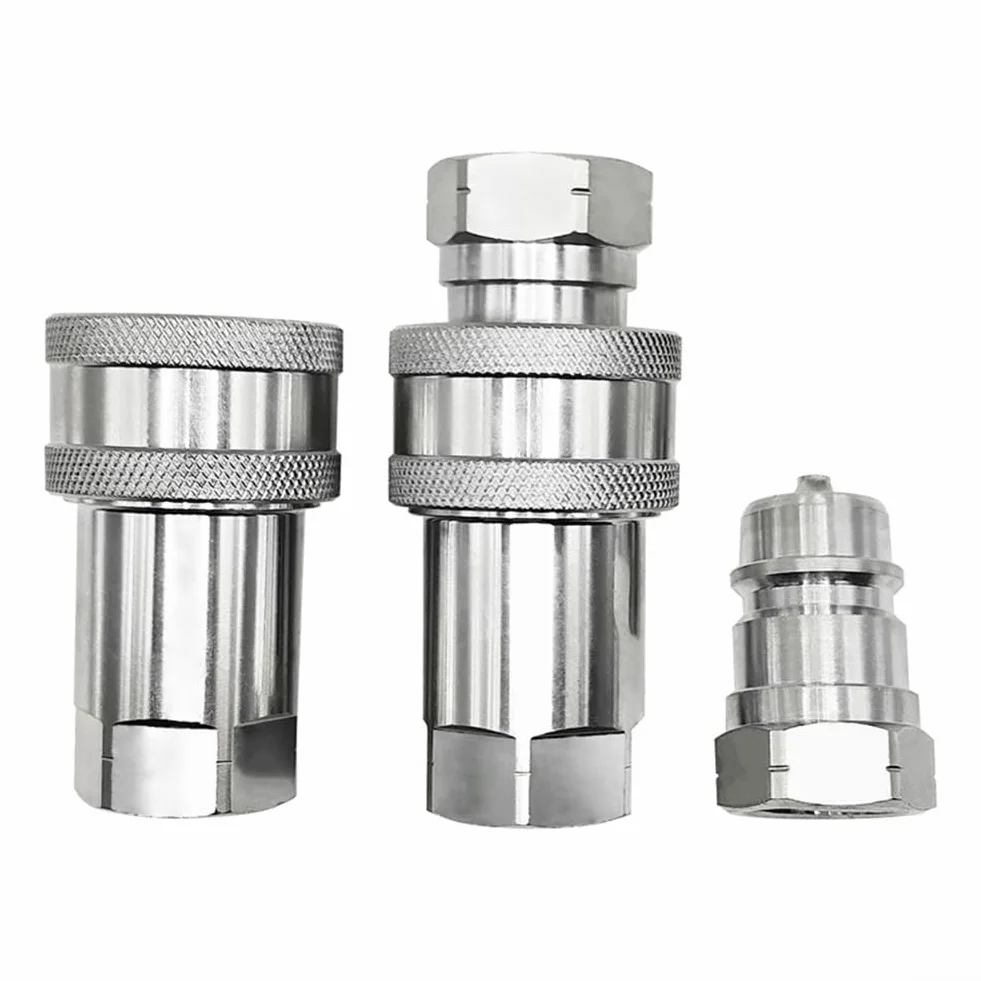 Raccordo idraulico a connessione rapida con filettatura NPT 3/8 1/4 per trattori e macchinari industriali con costruzione in metallo (NPT3/8-femmina)