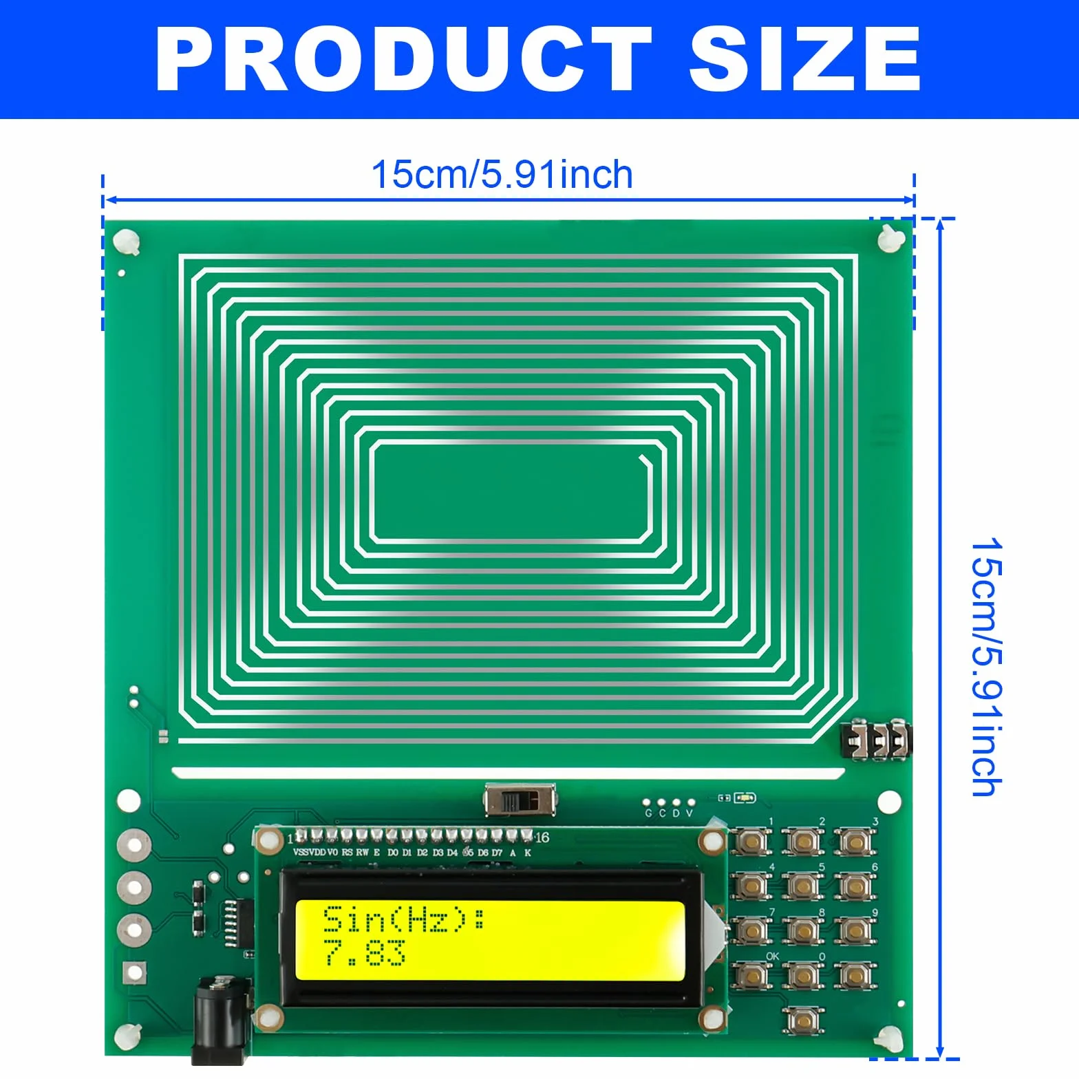 Generatore di risonanza Schumann 0.01Hz~300000Hz, risonatore impulsi ultrabassa, generatore onda sinusoidale regolabile