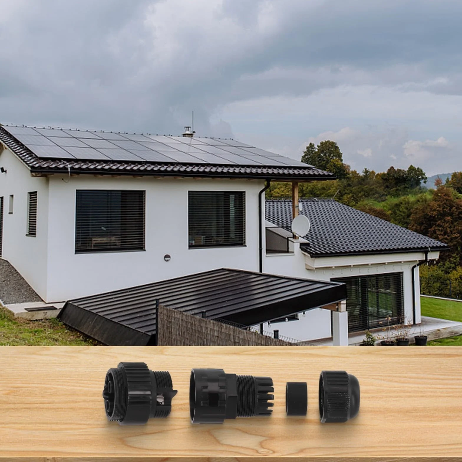 Connettore CA solare APSystems EZ1 EZ1-M 17,5 A IP68 impermeabile resistente UV -40°C a 85°C