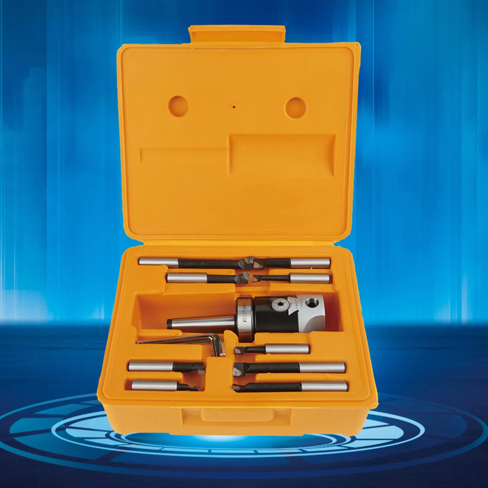 Generic Set di Teste per Alesatura MT2 M10 F1-12 con 9 Barre di Alesatura da 12 Mm, Kit di Strumenti Durevoli per Fresatrice, Adatto per Alesatrice a Coordinate