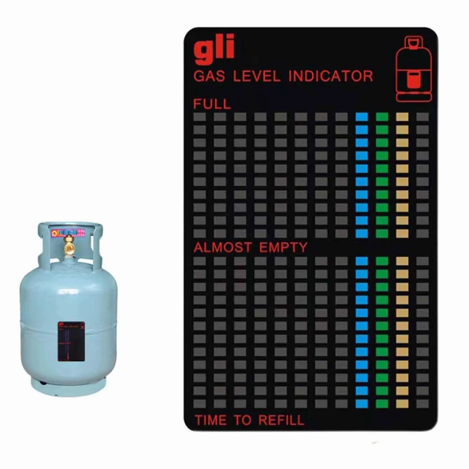3 indicatori di livello magnetici per bombole di gas e cilindri per gas propano butano GPL, sensore di livello portatile per viaggi, campeggio, roulotte, camper