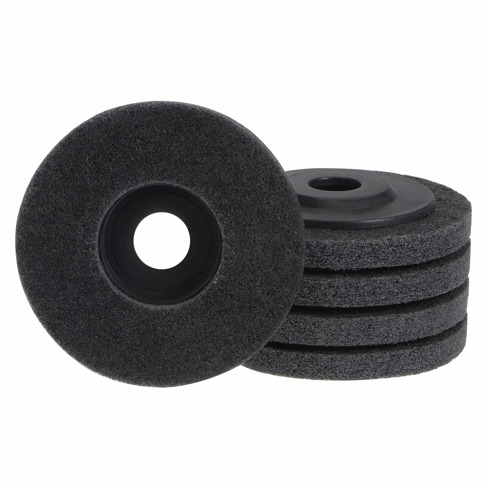 QUARKZMAN 5pz Nylon Fibra Lucidatura Ruota 4.5" x 7/8" Abrasivo Ruote Levigatura Lucidatura Disco 320 Grit 7P Non Tessuto Abrasivo Lama Disco Rettifica Lucidatura Ruota