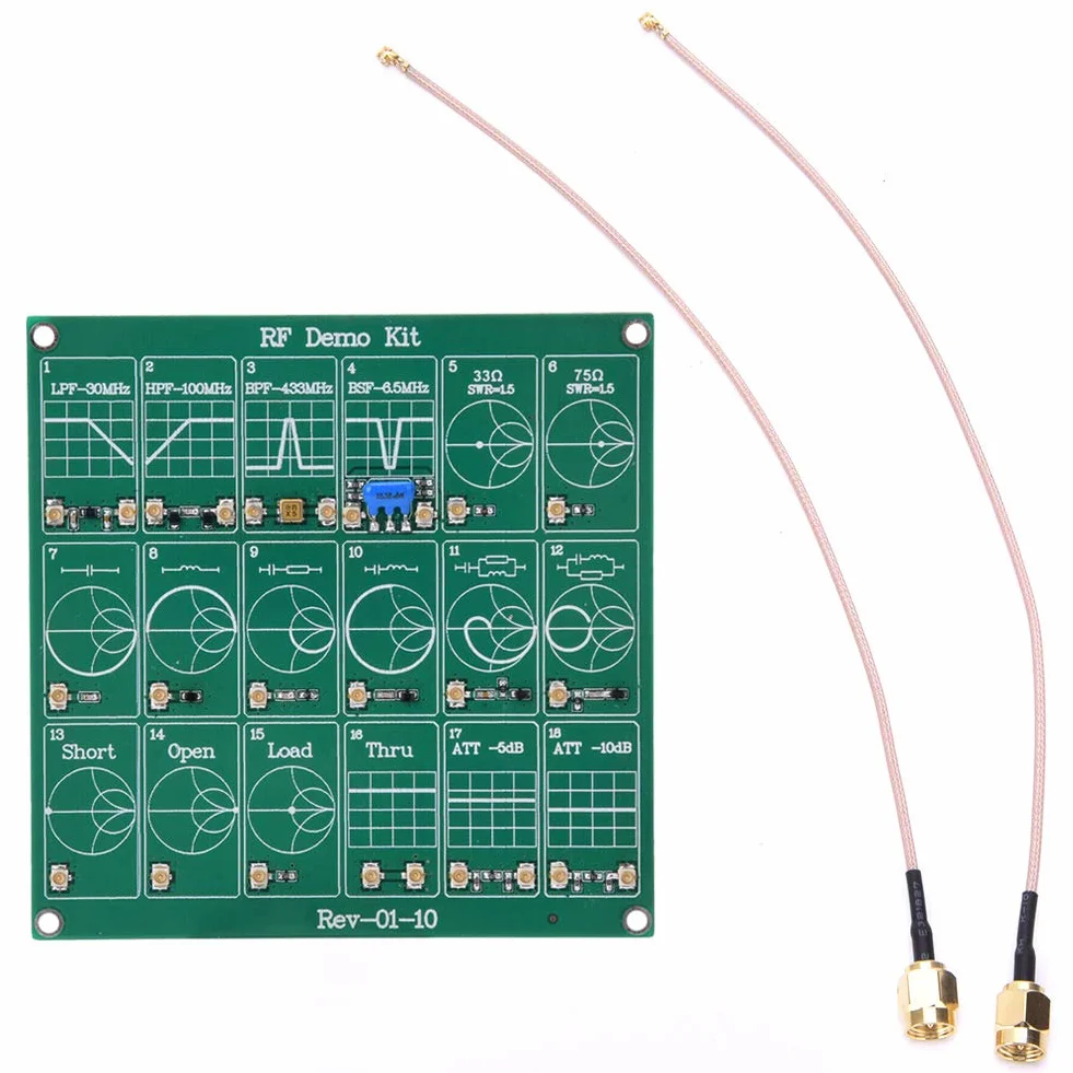 Akozon Scheda di Test RF 18 moduli funzionali Attenuatore Filtro di Bordo NanoVNA PCB Tester Analizzatore di Rete Vettoriale