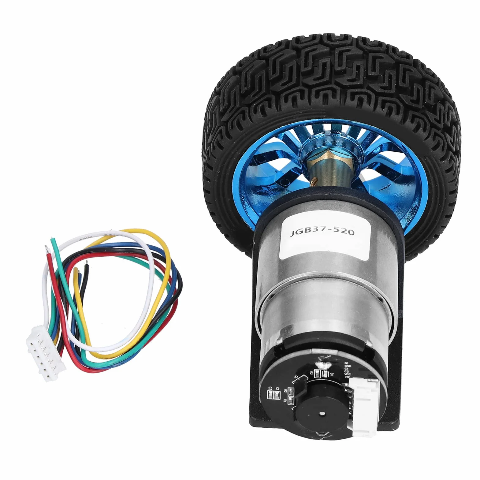 Set Motore Encoder CW CCW Motoriduttori DC Albero con Set, Diametro Albero 15,5 Mm Micro Motoriduttori DC DC12V per Smart Car Fai-da-te (60 giri/min)