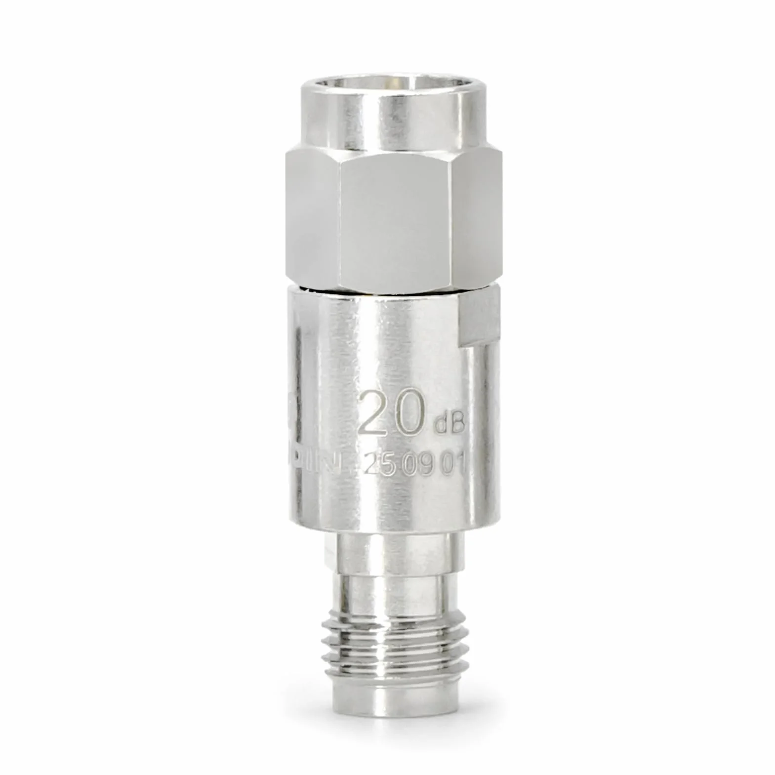 TOJOIN 12,4 GHz 20 dB RF attenuatore coassiale 2 W 50 Ohm SMA maschio a femmina RF coassiale SMA Attenuatore, regolatore di attenuazione fisso, 2 attenuatori in rame
