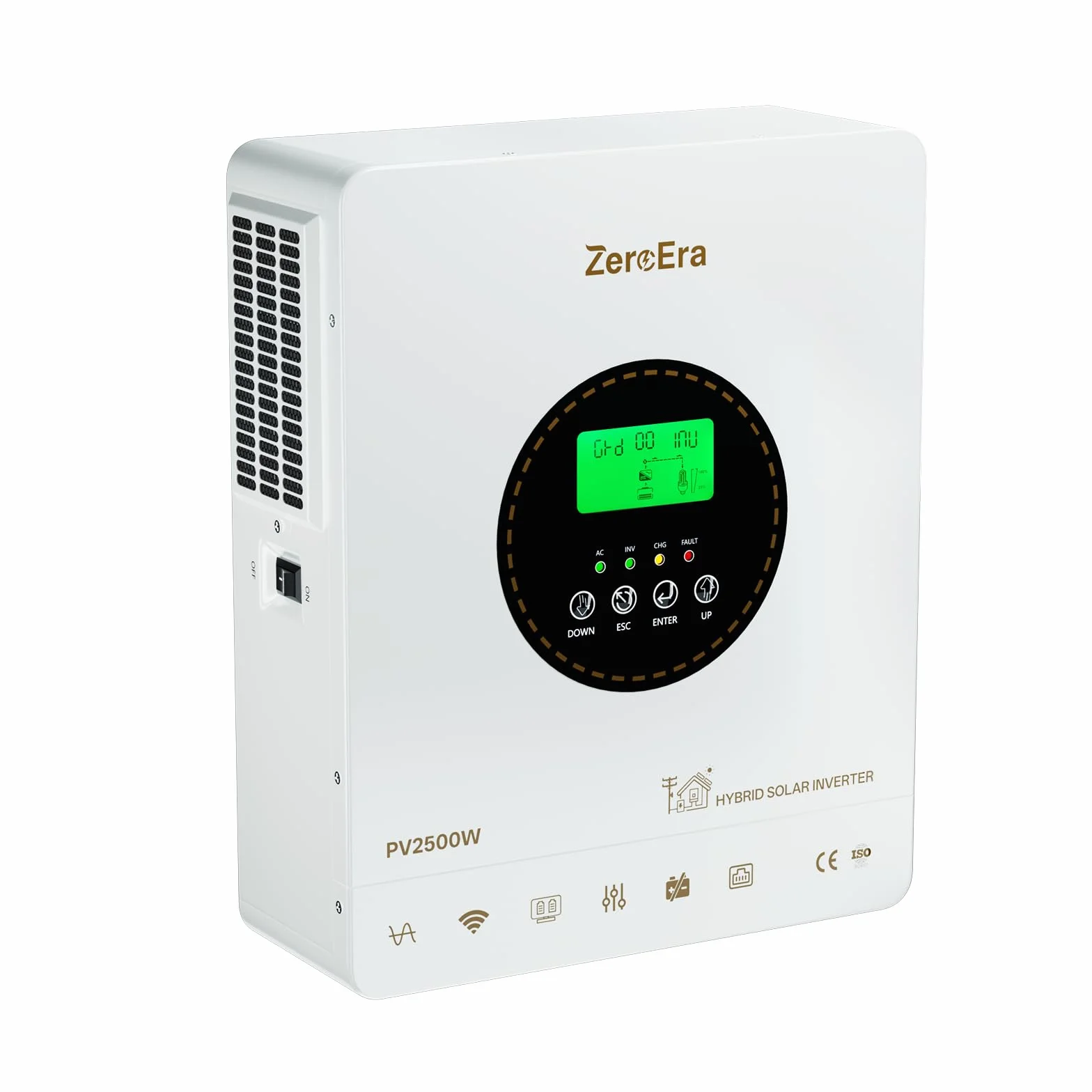 Inverter ibrido 12 V 1800 W, inverter ibrido solare, sinusoidale puro, supporta funzionamento senza batteria, 12 V DC fino a 230 V AC, regolatore di carica MPPT integrato, ideale, sistema di