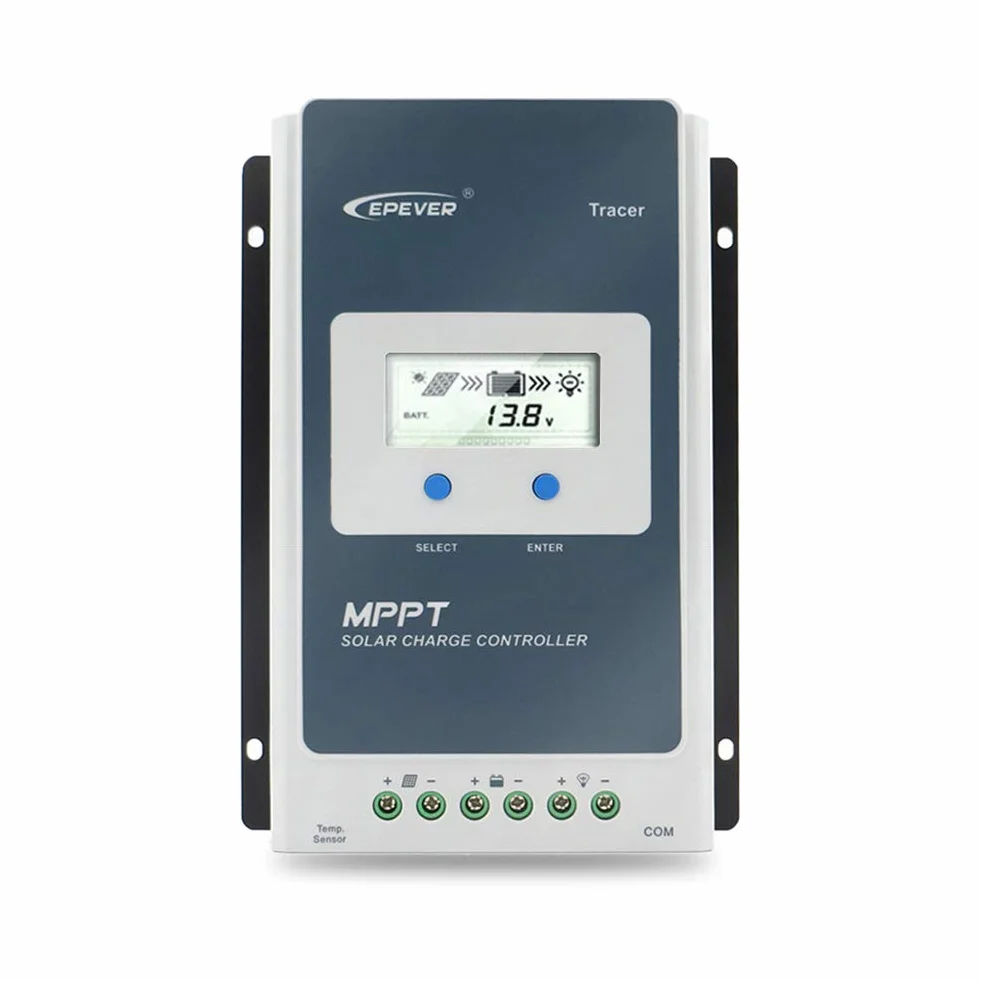 EPEVER® 20A MPPT Regolatore di Carica Solare 12V/24V Auto Identificazione con Display LCD e Porta USB per Stazioni Base di Comunicazione e Sistemi Domestici - Tracer 2210AN