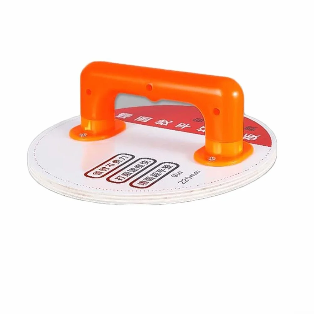 Supporto autoadesivo per carta vetrata da 22,9 cm con retro floccato antiscivolo, per levigatura a parete e a mano, fogli abrasivi grana 180/240/320, compatibile con levigatrici a disco rotonde (a)