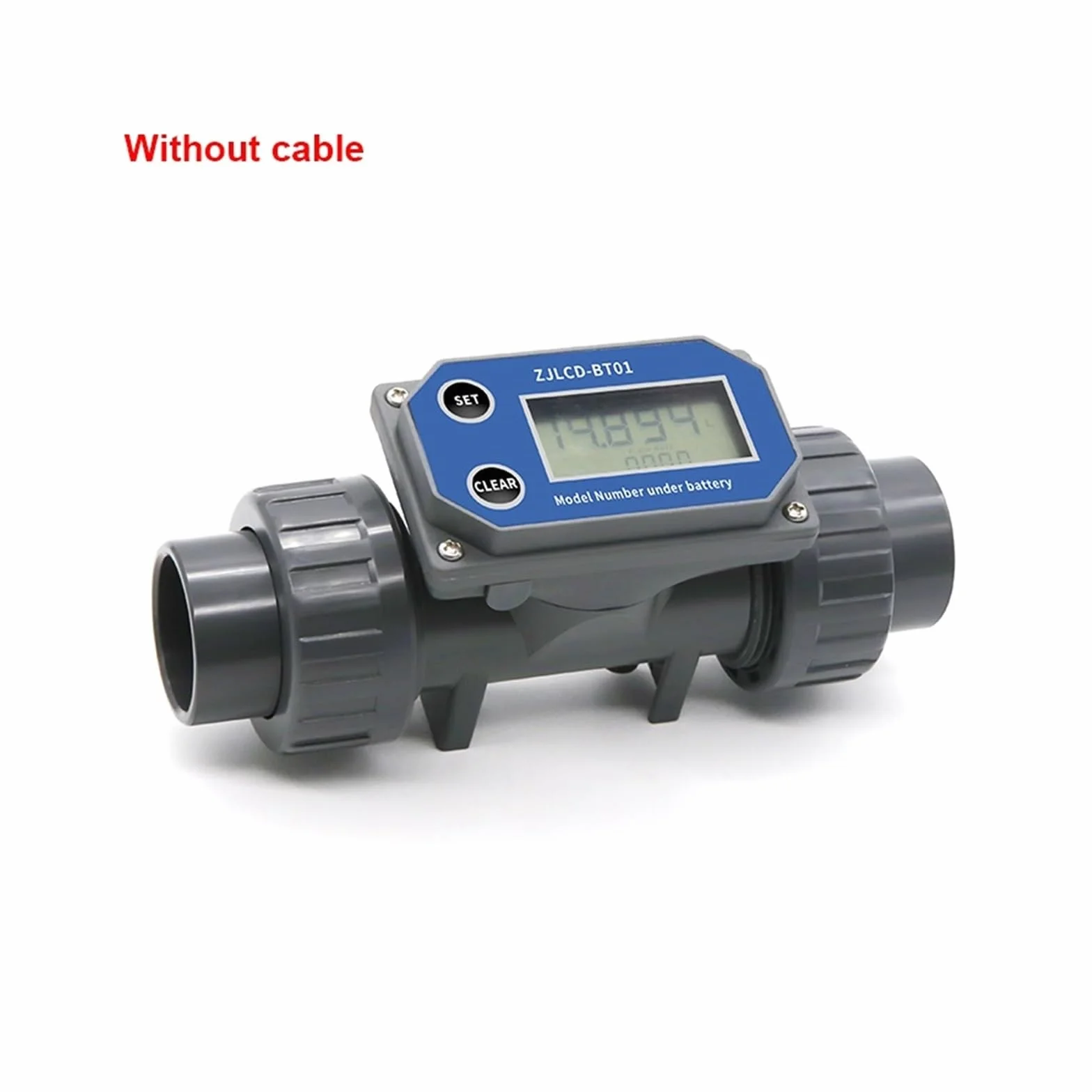 Misuratore di portata Misuratore di portata DN25-80, misuratore di portata elettronico con display digitale LCD, acqua liquida for tubi in PVC ZJLCD-BT01 for irrigazione agricola/giardino(DN50,With ca