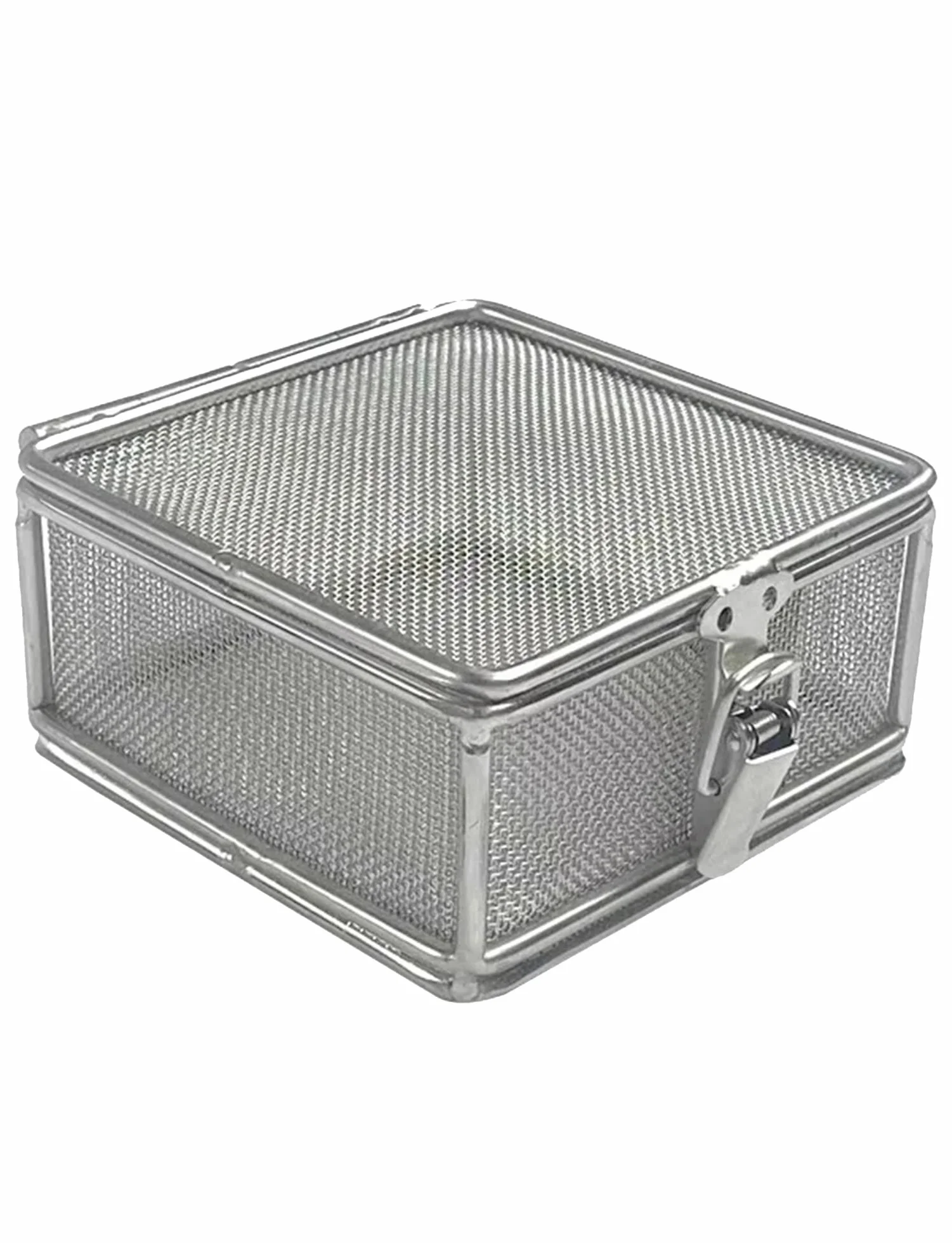 Vassoio di sterilizzazione per strumenti medici e dentali, cestello perforato in acciaio inossidabile 304, design compatto per una sterilizzazione efficiente