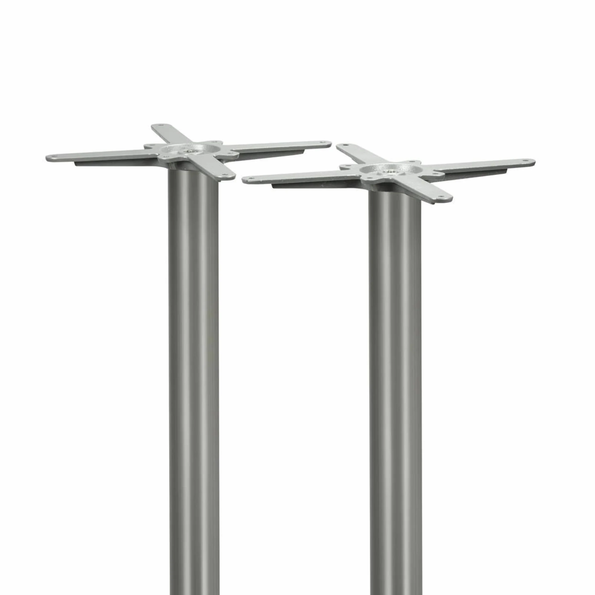 Base per Tavolo Alto da Bar Premium in Acciaio Inossidabile - PD7591inox/110 - Gambe per Tavoli Alti (Altezza: 108 cm, Peso: 32 kg) - Max. Dimensione della Tavola: 130x70 cm