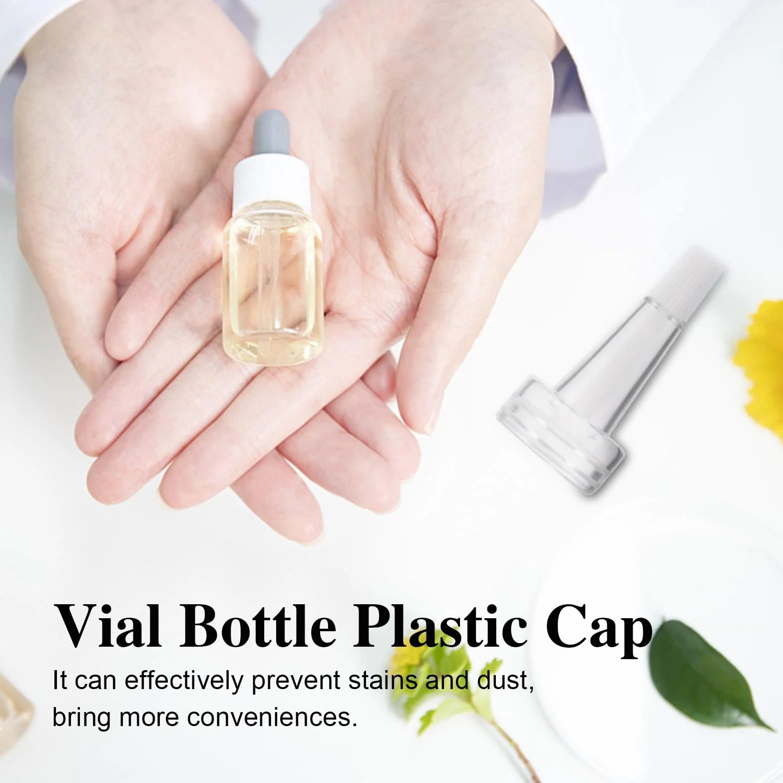 Tappo di Plastica Trasparente per Bottiglia e Fiala Beccuccio a Corno 100 Pezzi