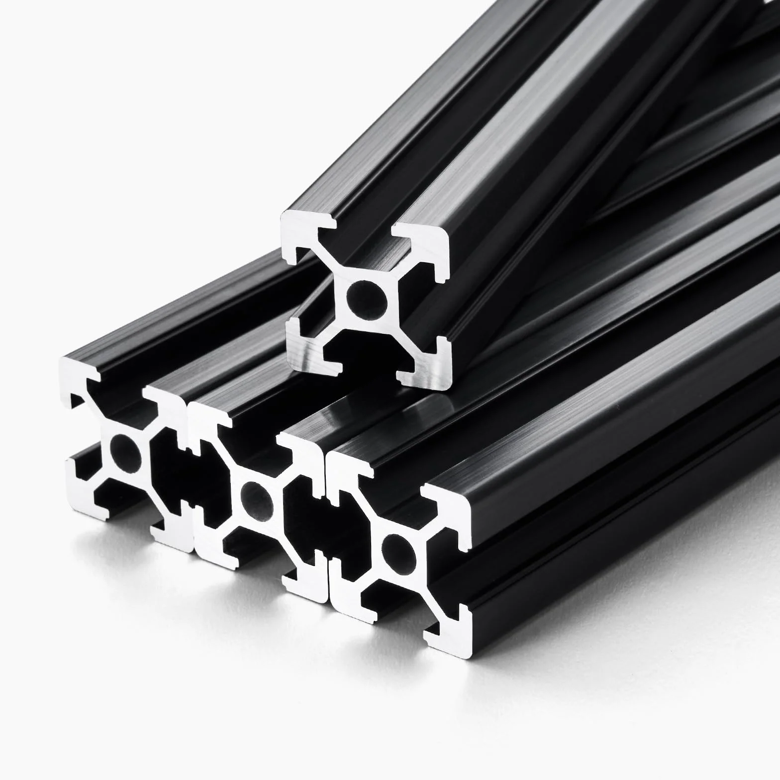 VEVOR 10 Pezzi 2020 Guida Lineare con Scanalatura a T, Realizzate in Lega di Alluminio, Guida Lineare Anodizzata Estruso ad Alta Resistenza per Stampante, Incisione Laser, Nero 1200 mm