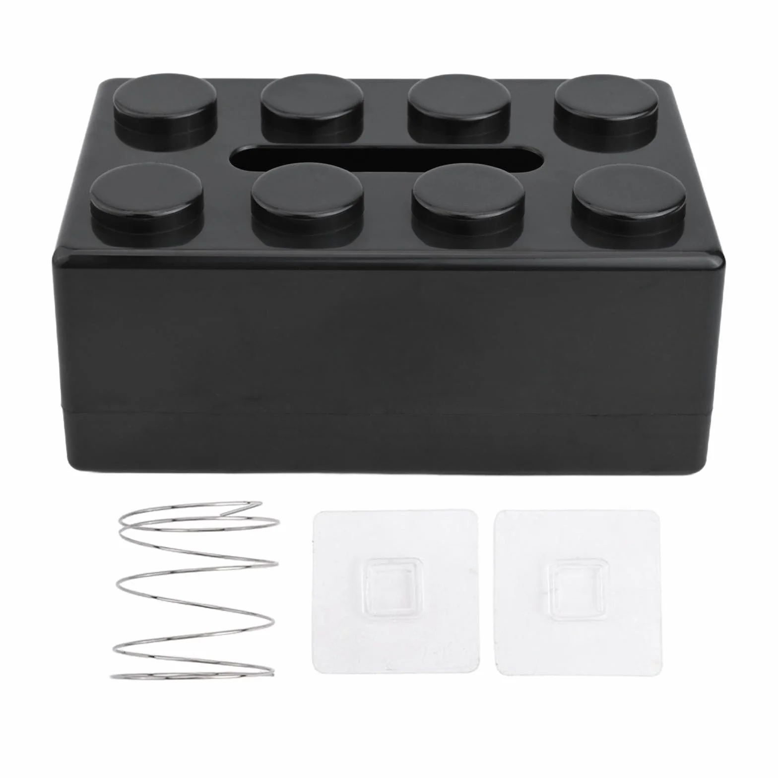 Scatola multiuso per fazzoletti con design creativo, soluzione efficiente per riporre i fazzoletti in bagno e in ufficio (nero)
