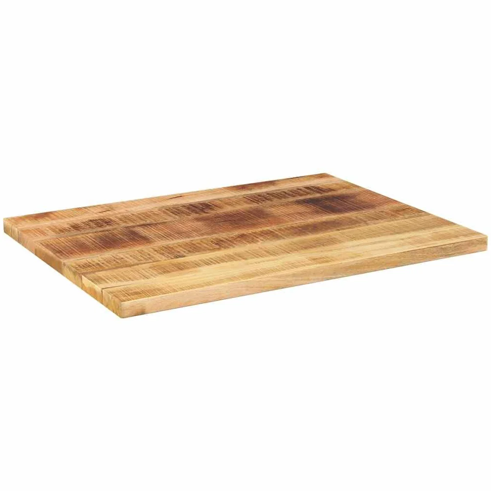 Piano per Tavolo Rettangolare 80x70x1,5cm Legno di Mango Grezzo