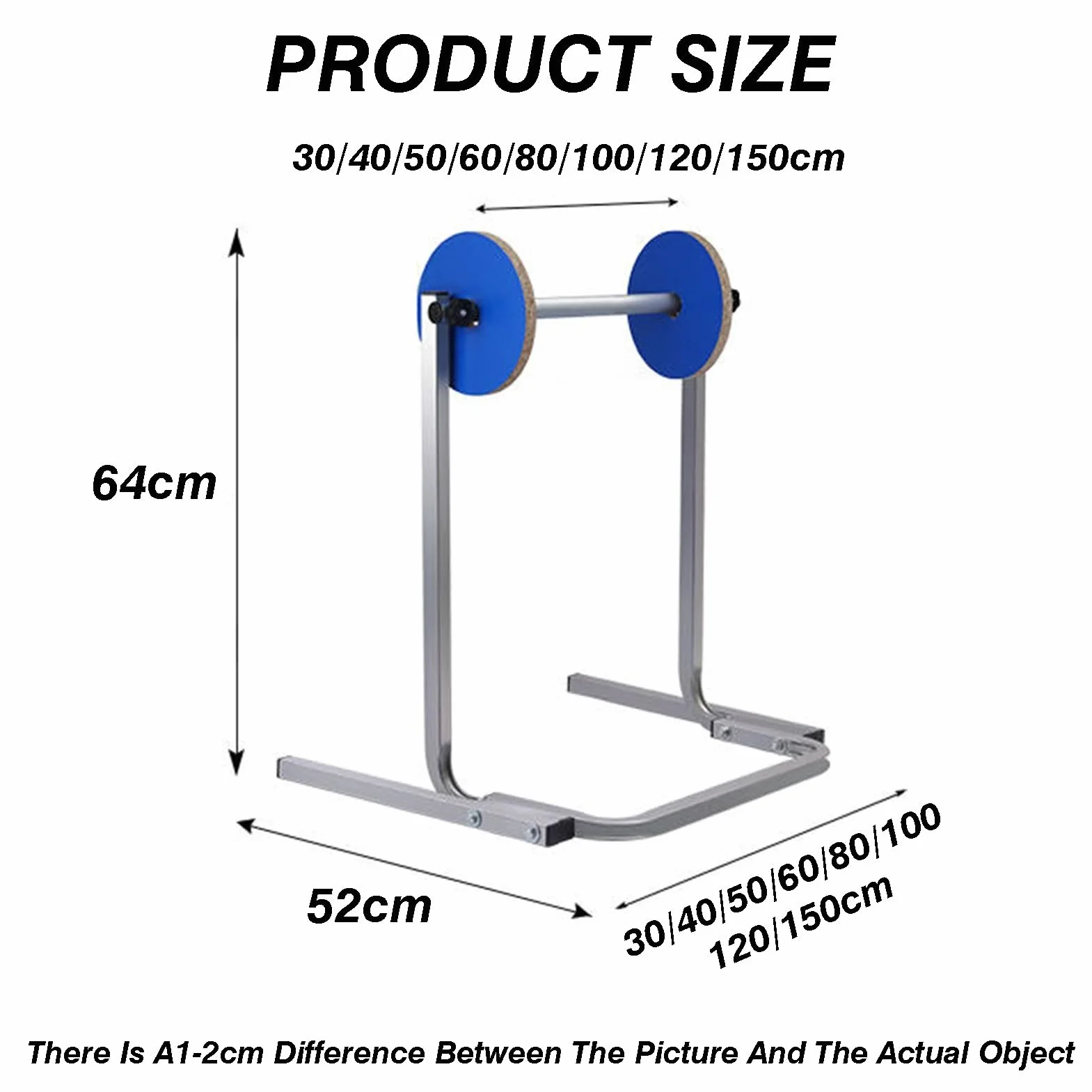 distributore di rotoli di pluriball, Dispenser for pluriball, argento, larghezza 30-150 cm, portarotolo pieghevole verticale | Width 30cm