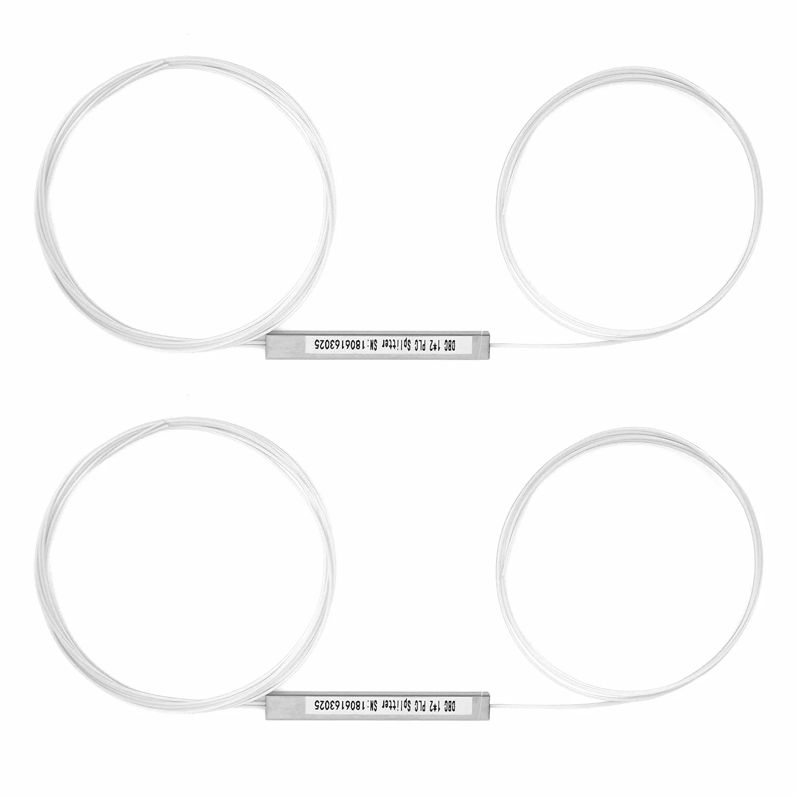 Splitter PLC Bare Fiber, Monomodale, Fibra da 250μm, Gestione 'alimentazione per Reti PON, LAN in Fibra Ottica FTTH, Progetti di Ingegneria con Strumenti di Test (1×2)