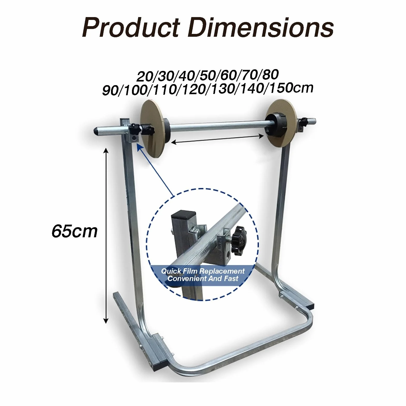 Dispenser For Rotoli Di Pluriball For Carichi Pesanti, Supporto Verticale | Con facile sostituzione della pellicola, capacità di carico di 80 kg, for rotoli di schiuma EPE in cotone(Width 40cm)