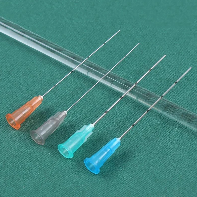 Cannula smussata Viso e corpo Punta smussata Micro cannula Ago, 20 pezzi (25G 50mm)