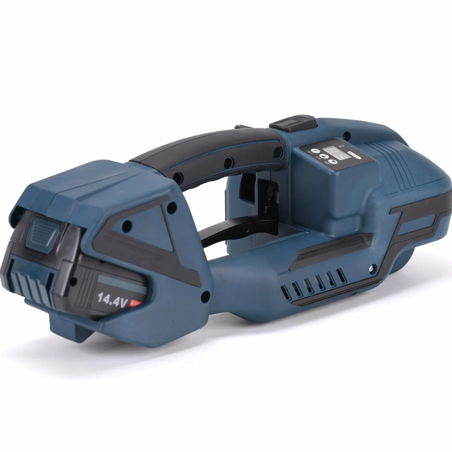 U.S. Solid Reggiatrice automatica con saldatura e schermo LCD – Per nastri PP/PET 13-16 mm, 2 x 4000 mAh batteria ricaricabile, per imballaggio e pallet