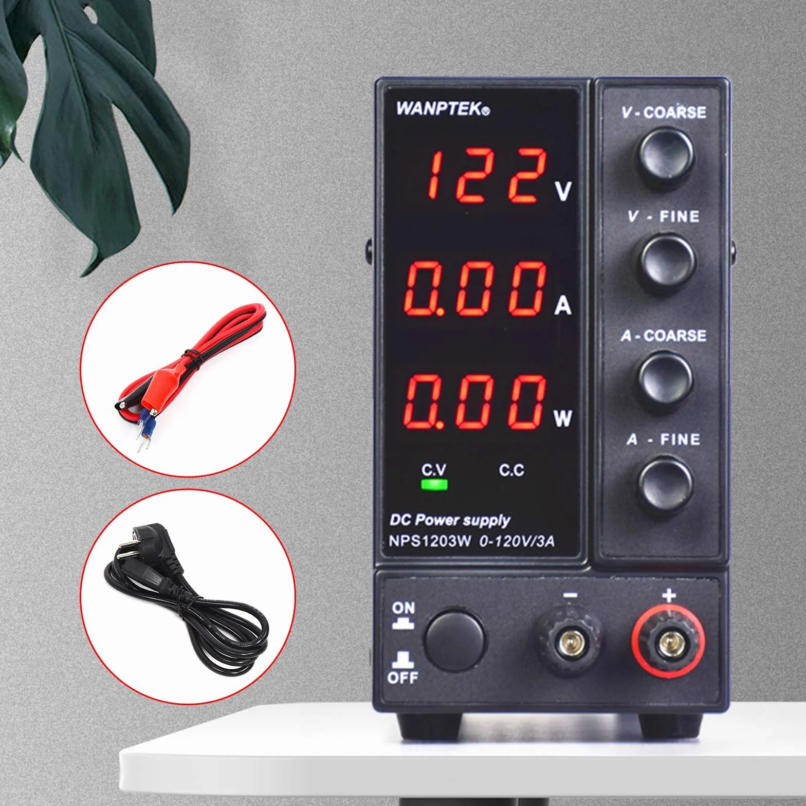 Alimentatore da laboratorio 0-120 V DC 3 cifre, alimentazione continua 0-3 A