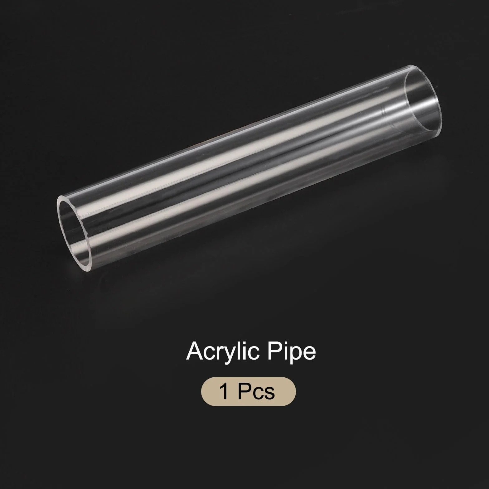Tubo Rigido in Plastica Trasparente da 6" 26mm x 30mm(1" x 1 3/16") Tubo in Acrilico Tondo in Policarbonato, [Per Idraulica, Acquari, Fai da Te]