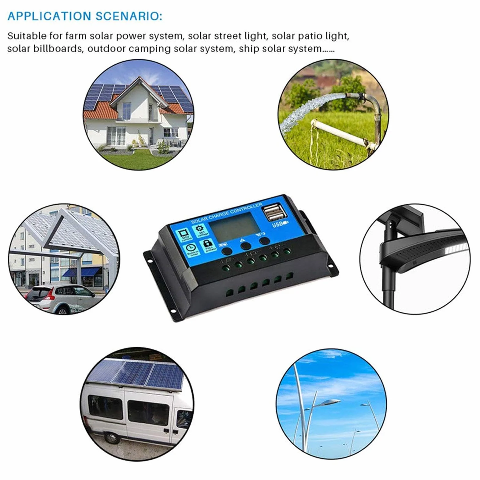 Kit pannello solare – Inverter 300 W, regolatore di carica solare | 6000 W pannello solare kit con inverter e pannelli, kit di avviamento completo per la sicurezza a casa all'aperto
