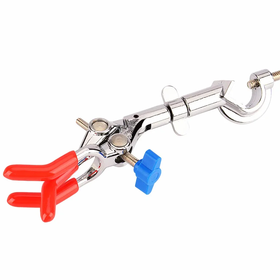 Labasics 3-Rebbi Morsetto Girevole 360 Gradi con Rivestimento in Gomma per Laboratorio