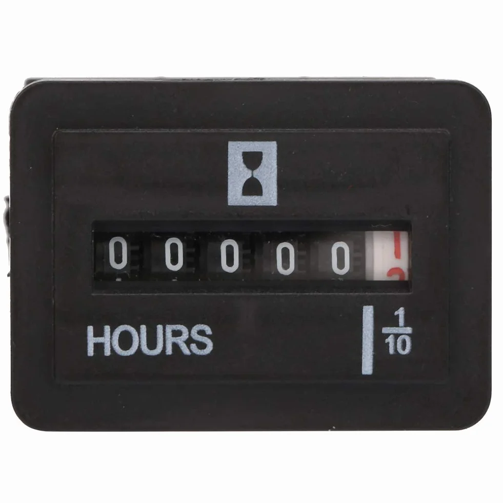 Contaore meccanico 10-80V AC/DC 99999,9 ore temporizzatore elettronico al quarzo