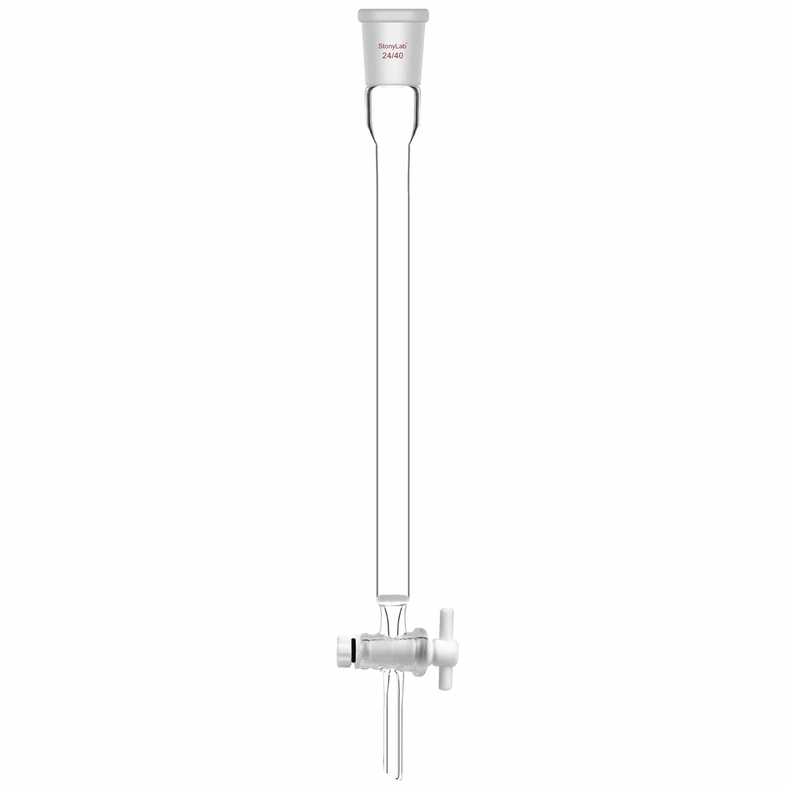 stonylab Colonna di Cromatografia in Vetro Borosilicato con Piastra di Sabbia G2, Diametro Interno 13 mm, Lunghezza Efficace 203 mm, Giunto 24/40