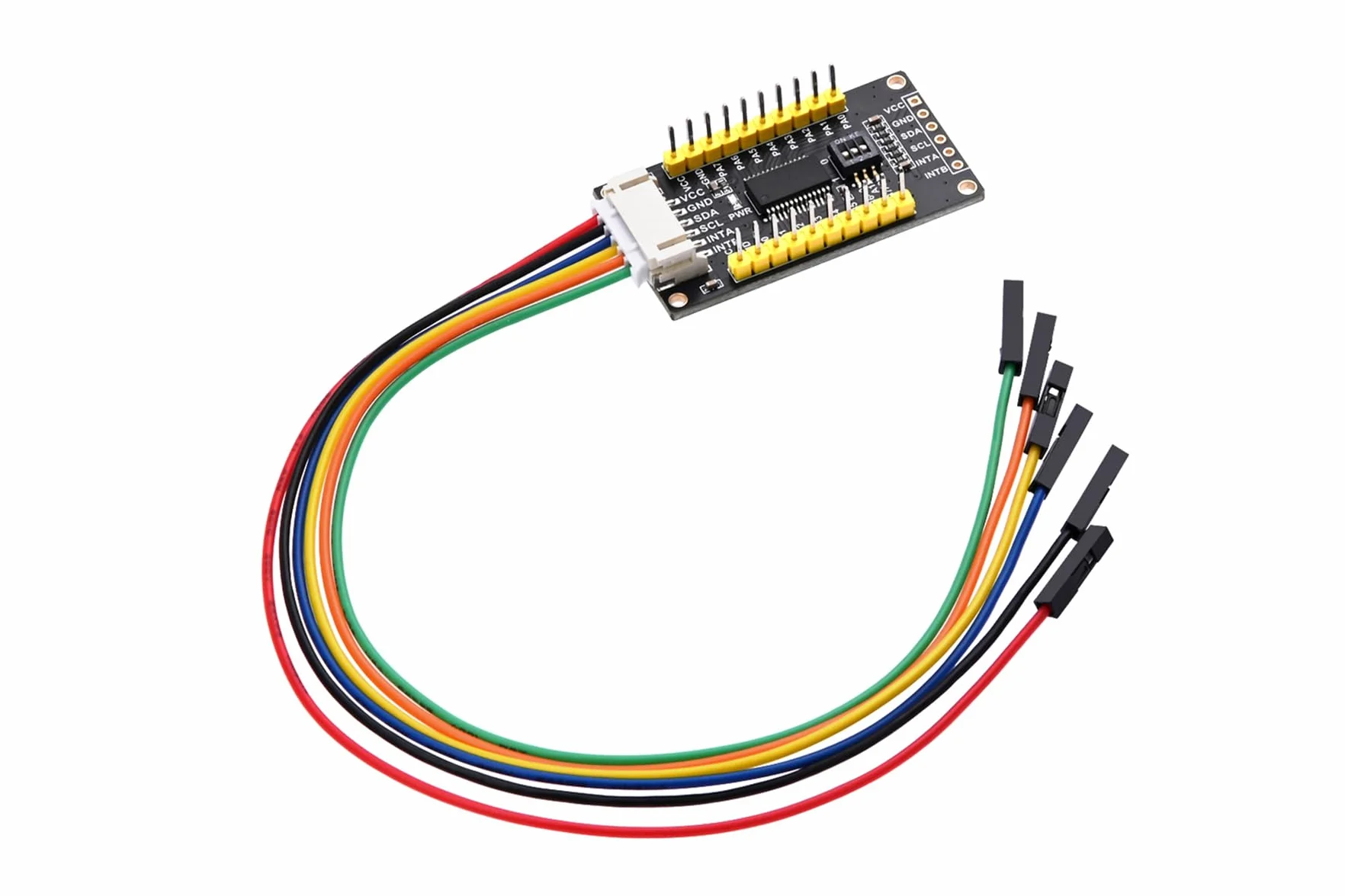 MCP23017 IO Expander Module I2C Interface Expands 16 I/O Pin for Ardui/Stm32/Raspberry Pi Zero W Zero WH 2B 3B 3B + 4B, 3.3V e 5V livelli, 3-Digit DIP Switch