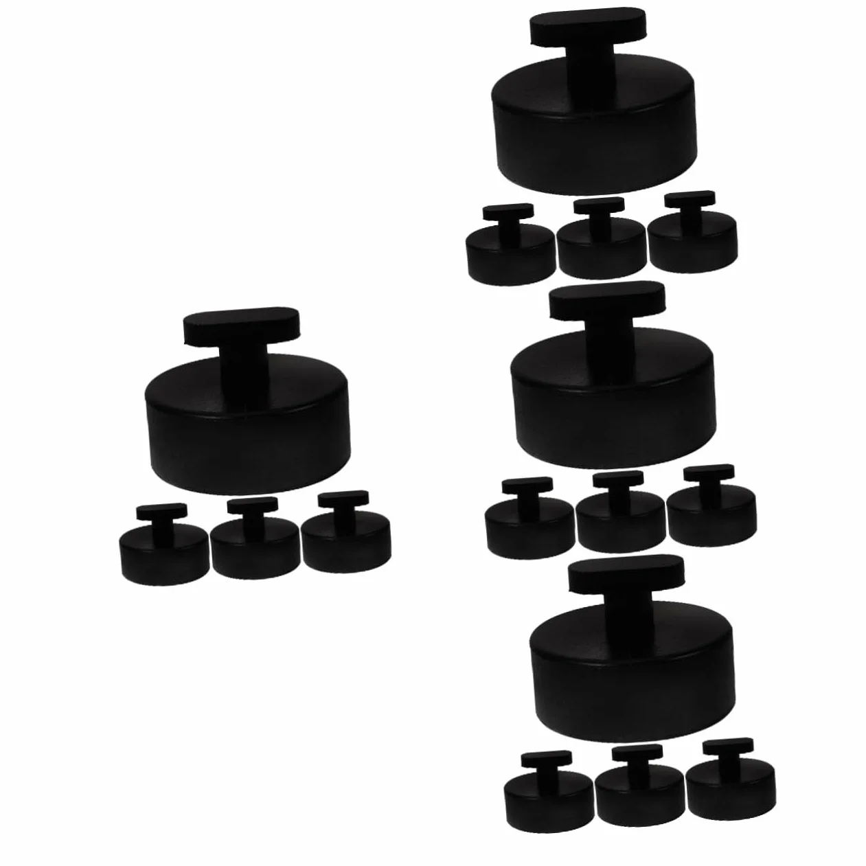 NUOBESTY 4 Set Blocco Di Gomma Ascensore Per Auto Martinetto Di Sollevamento Cuscinetti Per Martinetti Da Pavimento Accessori Per Auto Tampone Gomma Da Cancellare Nero 4 Pezzi*4
