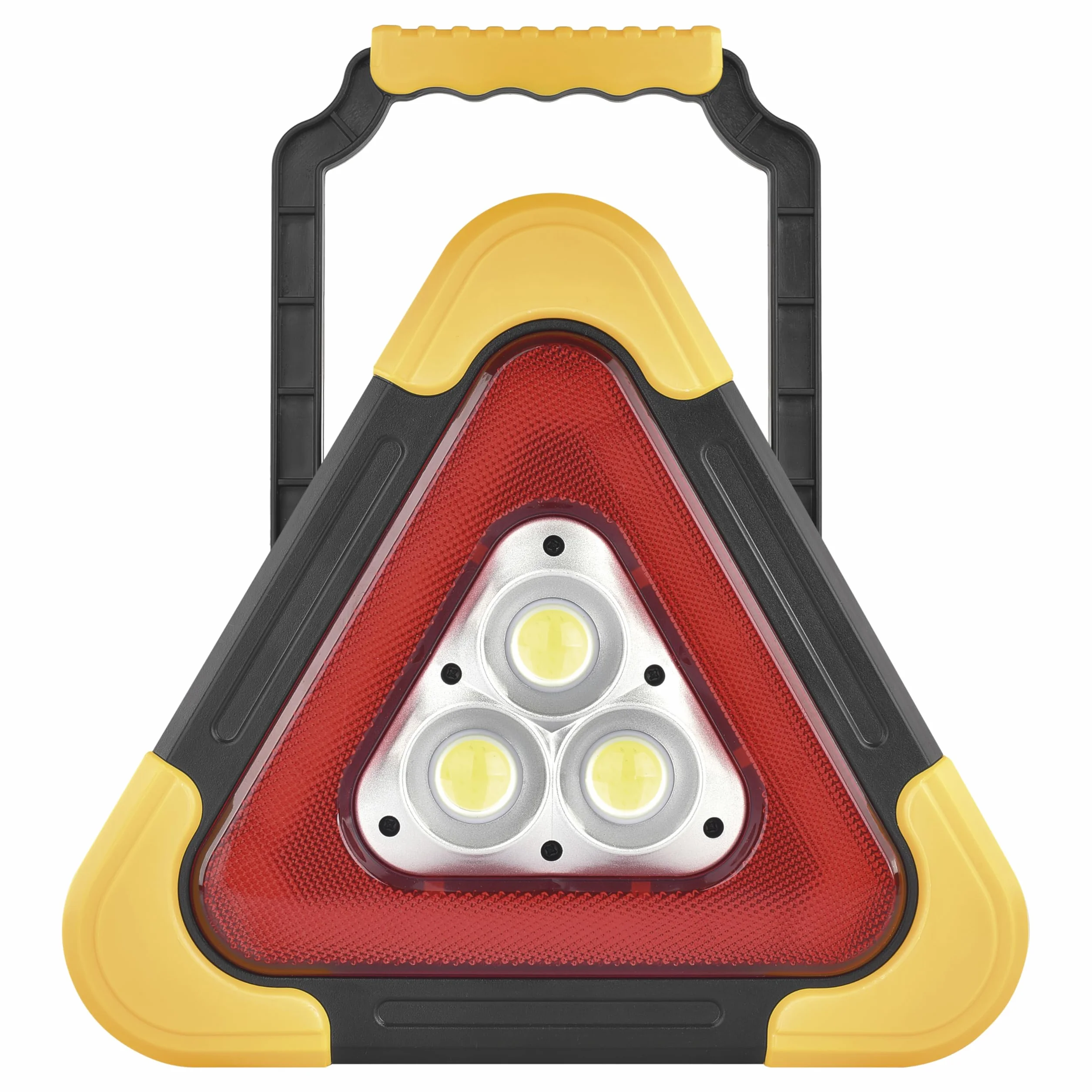 EMOS - Triangolo di avvertimento LED ricaricabile con 5 modalità di illuminazione incluse batteria e cavo di ricarica USB - Lampada di emergenza multifunzione con funzione power bank e indicatore LED