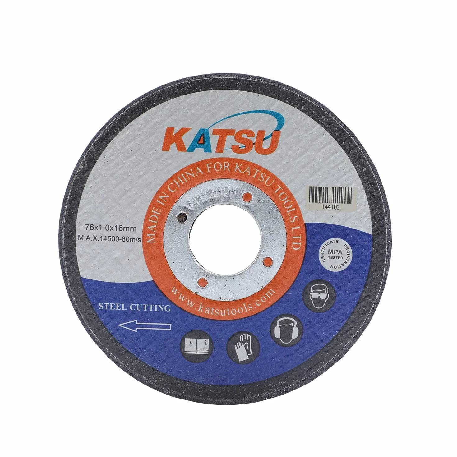 KATSU Disco da Taglio in Acciaio 76mm 3" 10 Pezzi 1,0 mm Disco da Taglio in Metallo per Mini Smerigliatrici Angolari 144102