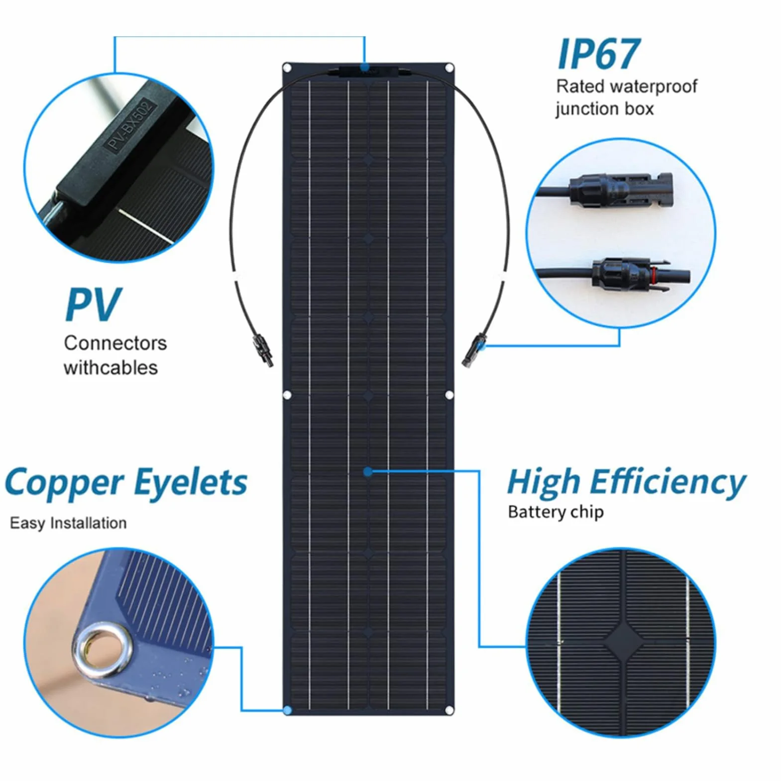 Kit Pannello Solare Flessibile 300W/600W/1200W, Pannello Solare Flessibile Monocristallino Ad Alta Efficienza, con Regolatore di Carica 40A, IP67, per Camper, Barca, Casa