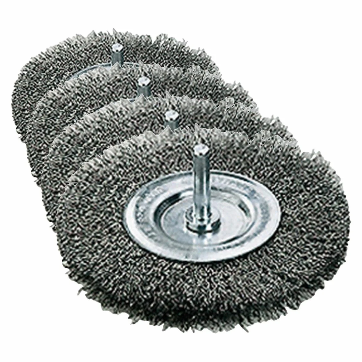 Bosch 2609256526 Spazzola a Disco per Trapani, Filo Ondulato, 6 x 8 x 50 mm (Confezione da 4)