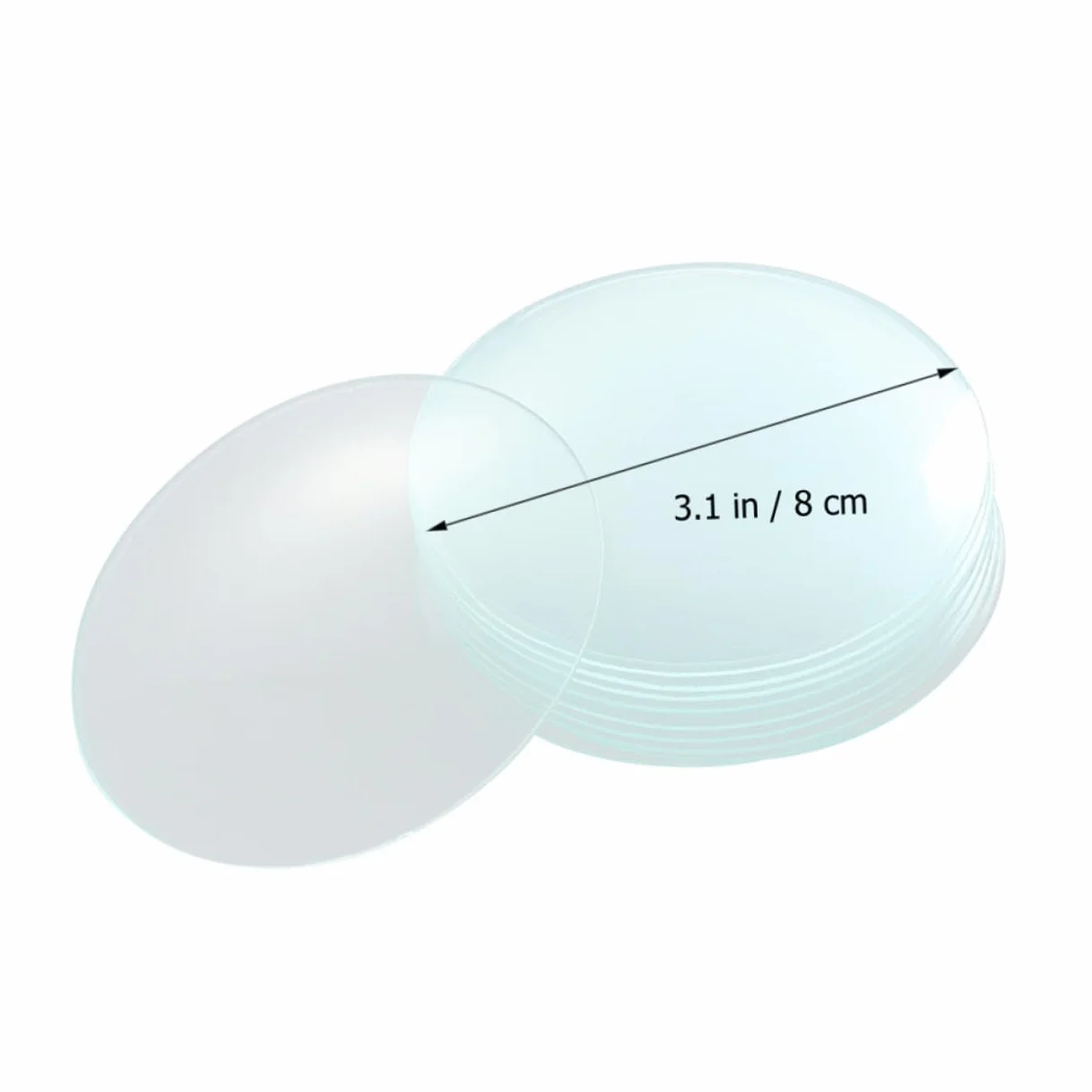 TOPBATHY Coperchi in Vetro Accessori in Materiale Sintetico 10 Pezzi per Becher da Laboratorio per Esperimenti Domestici e Scientifici