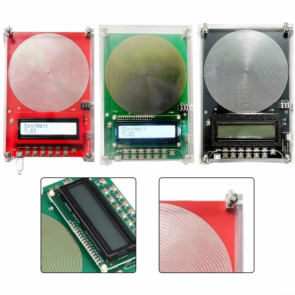 Generatore di impulsi a bassa frequenza risonante 7,83 Hz, gamma regolabile 0,1 Hz-30 kHz, oscillatore digitale, alloggiamento acrilico, alimentato USB, verde