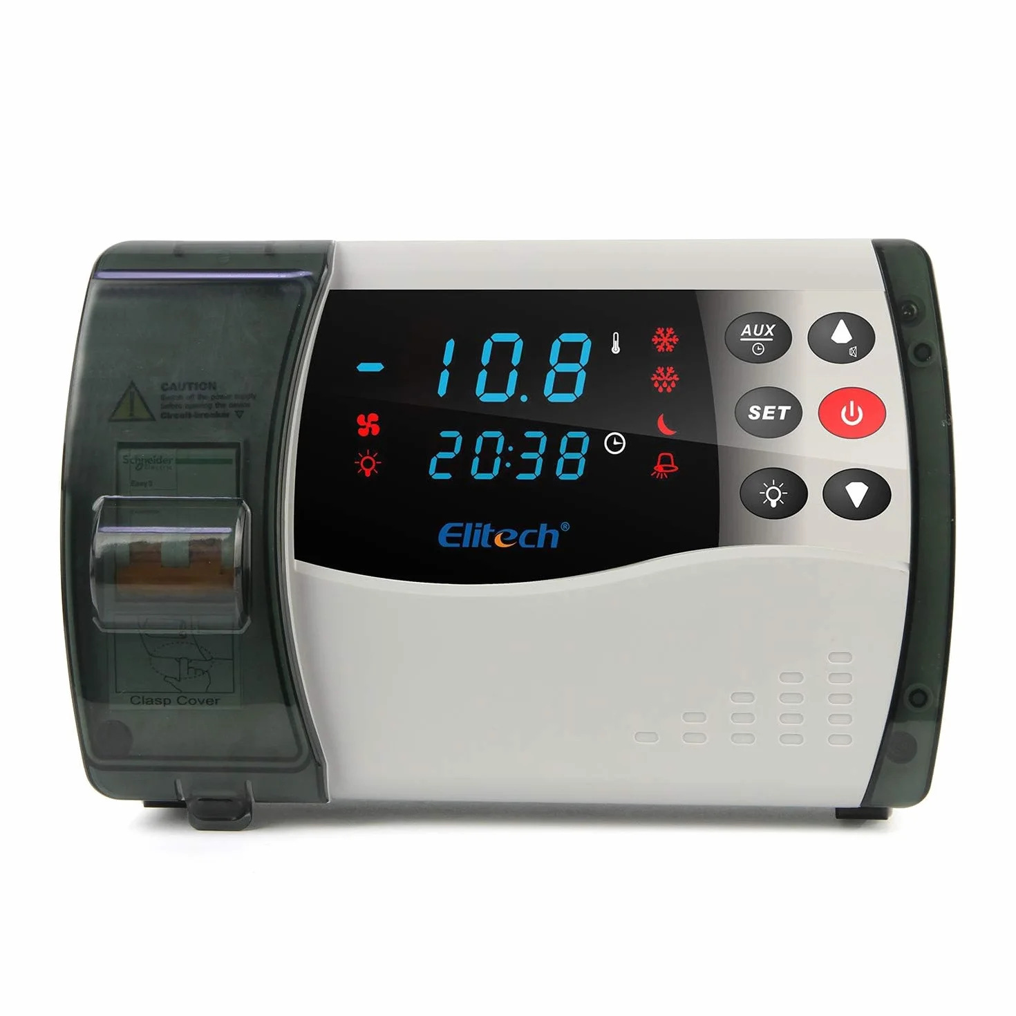 Elitech Pannello di controllo elettrico in plastica con refrigerazione 3HP, sbrinamento, ventola, uscita luce e allarme, 100-256VAC, rete WiFi+4G, con sensore di temperatura (ECB-1000Plus)