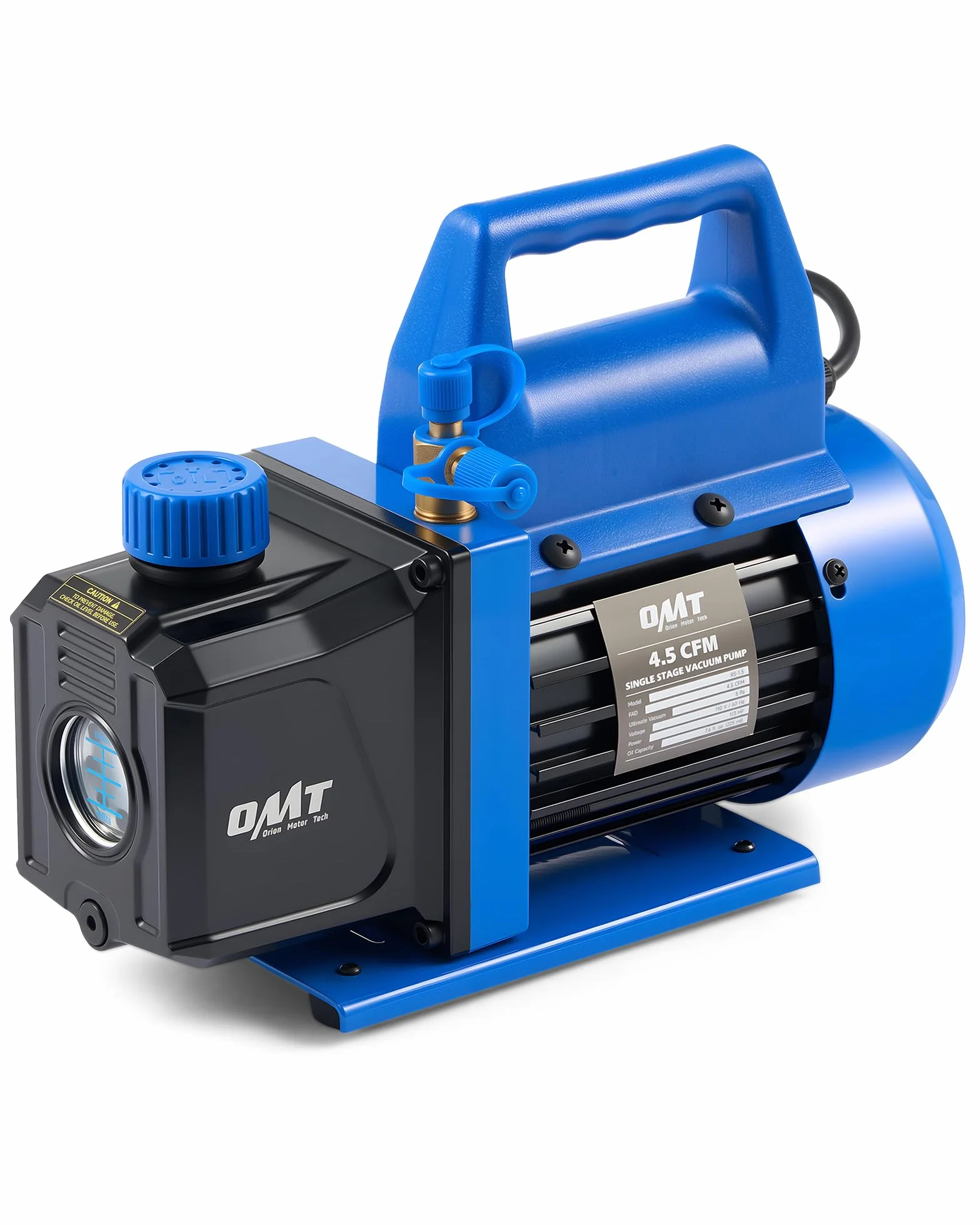 Orion Motor Tech - Pompa per vuoto, 3,5 cfm 1/3 hp HVAC, pompa per vuoto monostadio per R12 R22 R134a R410a R502, kit pompa per vuoto automatica per climatizzatore automobilistico, per