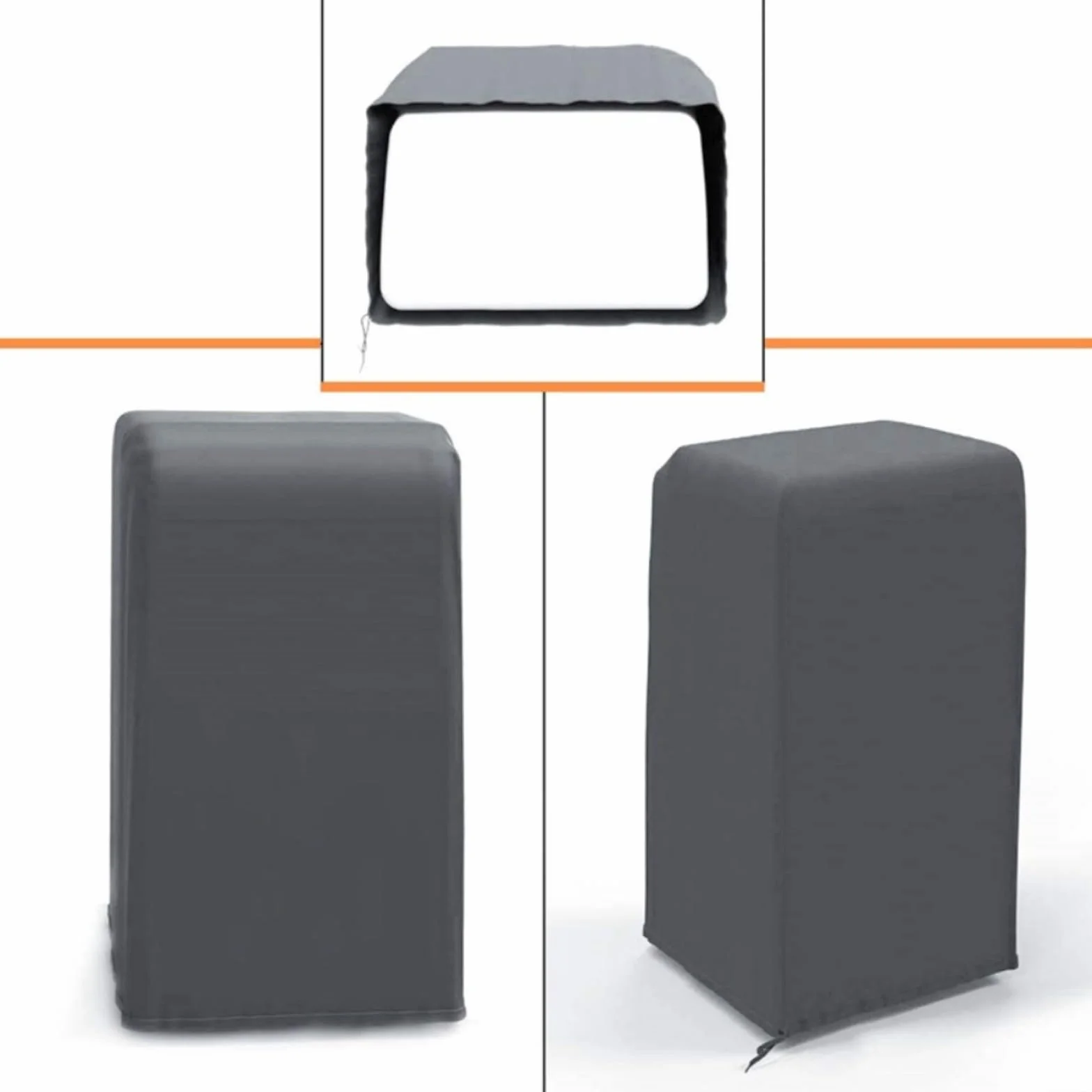 Custodia protettiva antipolvere per condizionatore d'aria, portatile, con tasca laterale per telecomando, grigio, 40 x 45 x 76 cm (grigio)