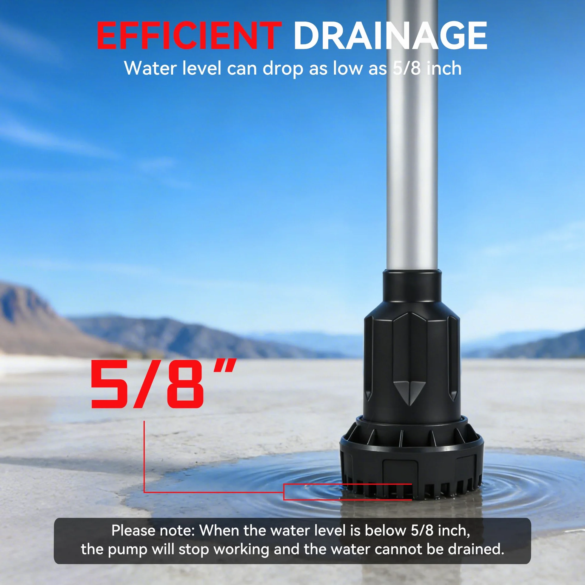 ONEVAN Pompa dell'acqua a batteria con asta telescopica, senza spazzole, senza fili, 21 V, 10 m, portata 2740 l/h, tubo da 2 m, 2 batterie da 3000 mAh, per giardino, piscina, acqua piovana