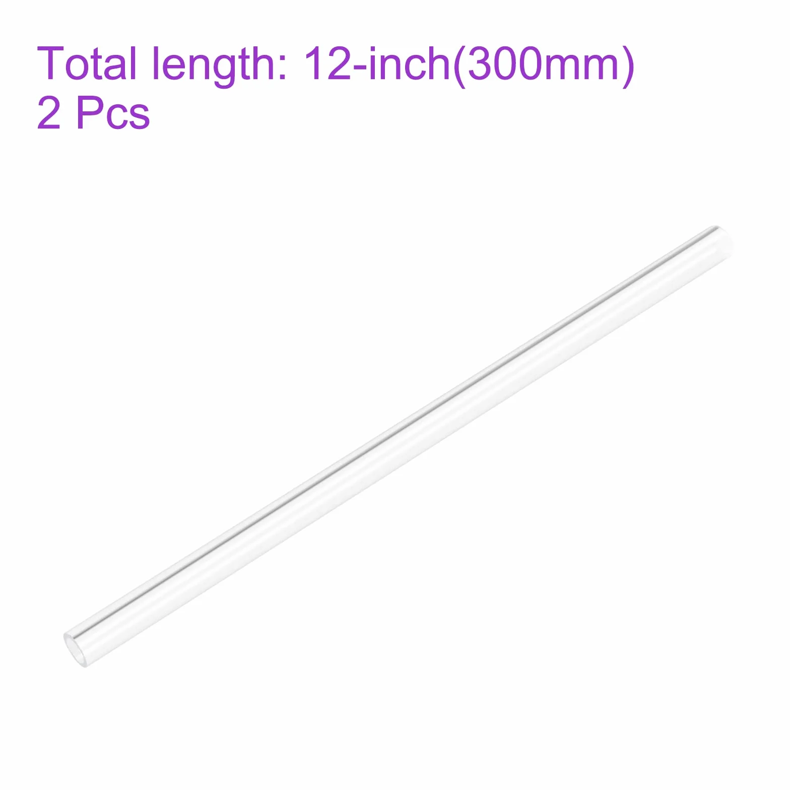 DMiotech 2pz 10mm x 14mm 12" Trasparente Acrilico Tubo Rigido Plastica Tubo per Acquario Acqua Tubo, Acqua Raffreddamento Sistema, Idraulica